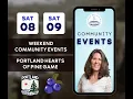 Weekend Community Events August 08 2026 - August 09 2026