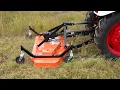 Demonstration of MechMaxx 72in Working Width Finishing Mower for Tractor 30-50hp 3 Point FM180