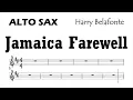 Download Lagu Jamaica Farewell Alto Sax Sheet Music Backing Track Play Along Partitura