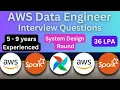 AWS Data Engineer Interview Questions for Experienced 5 - 9 years System design round