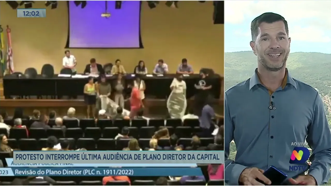 Protesto interrompe última audiência de plano diretor de Florianópolis