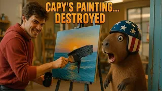 Capybara Was Accused of Ruining the Painting Until the Truth Came Out 🎨🐾
