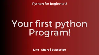 Hello World Program in Python
