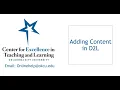 Adding Content in D2L