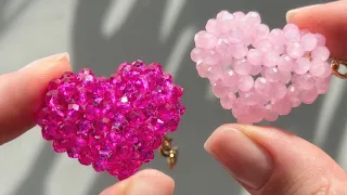 How to Make a 3D Beaded Heart | Easy Beaded Keychain Tutorial