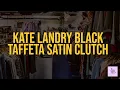Kate Landry Black Taffeta Satin Clutch