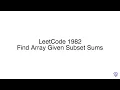LeetCode 1982 Find Array Given Subset Sums