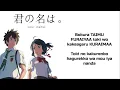Nandemonaiya Lyrics | Kimi No Na Wa | (RADWIMPS) | Movie Version