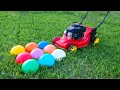 Experiment Lawn mower vs Balloons of Water
