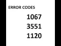 Dynamic Text Counter And Error Codes 1067 3551 1120
