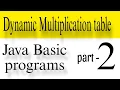 Java Dynamic Multiplication Table Tutorial Easy Steps to Create and Customize