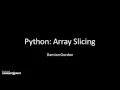 Python Arrays Slicing