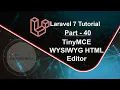Laravel 7 Tutorial - TinyMCE WYSIWYG HTML Editor