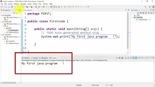 How to Create and Run Java program in Eclipse IDE Hello World program in JAVA Eclipse