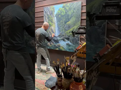 Painting a Waterfall.
