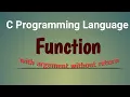 Function with argument without return in C