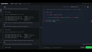 Hackerrank Python Solution Numpy - Mean Var and Std