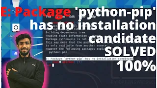 E Package python pip has no installation candidate fix 100 Solved python-pip no installation