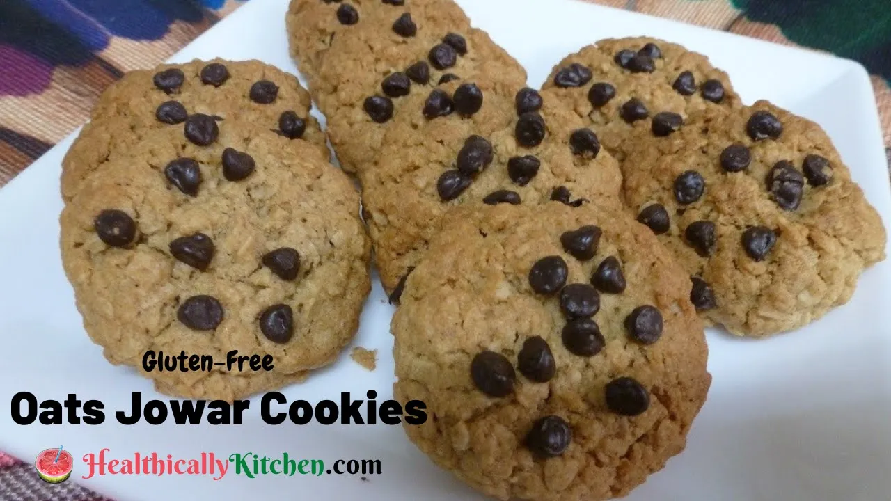 Oats jowar cookies   Eggless & Gluten-free millet cookies    No maida No refined sugar