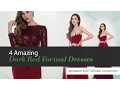 4 Amazing Dark Red Formal Dresses Amazon 2017 Winter Collection