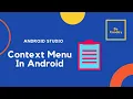 How to create context menu in Android studio