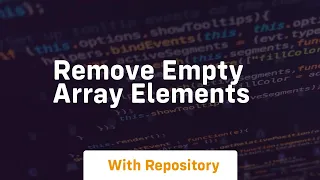 remove empty array elements