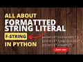 Formatted String Literal in Python F-string Python f-strings f-strings in Python SuMyPyLab