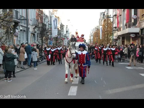 Video Archiefbeelden uit 2018: Jong K&G tijdens de sinterklaasintocht in Leuven op 17 november.
