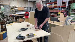 19 July 2022. Not much just a simple homemade device for finding the center of a disc.