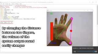 Change the volume of the system sound using the fingers-image processing in Python