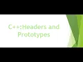 C Headers and Prototypes
