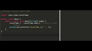 Java Programming Display current Time
