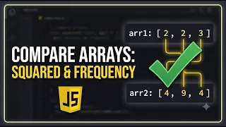 JavaScript Array Frequency Counter Squared Values Same Frequency JavaScript Interview Questions