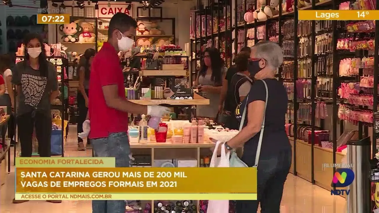 Santa Catarina gerou mais de 200 mil vagas de empregos formais em 2021