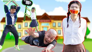 Học Sinh Nhí Nhố Giải Cứu Nguyệt Ham Ăn Khỏi Tên Bắt Cóc | Bé Chi TV
