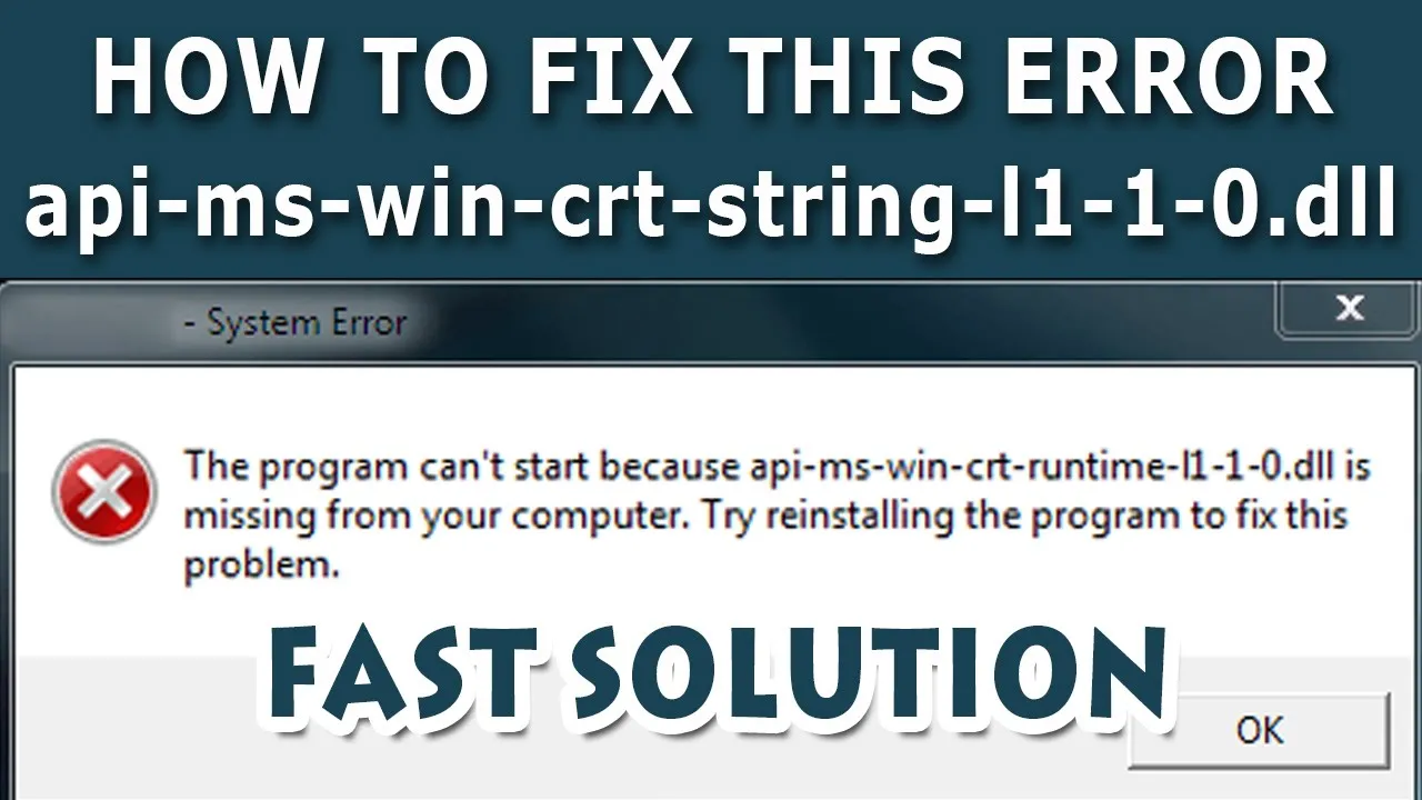 CARA MENGATASI ERROR DAPODIK api ms win crt runtime l1 1 0 dll PADA DAPODIK VERSI TERBARU 2019 C