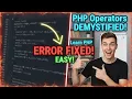 PHP Operators Tutorial for Beginners With Real Code Output Examples