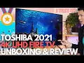 Toshiba 2021 C350 Series 4K U Fire TV - Worth it Unboxing Setup Guide Color Test
