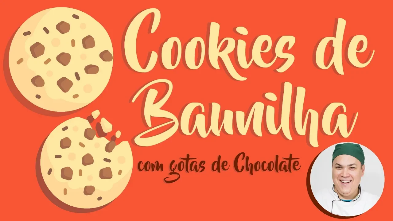 COMO FAZER COOKIES DE BAUNILHA COM GOTAS DE CHOCOLATE RECEITA FÁCIL