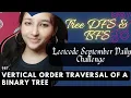 987 Vertical Order Traversal of a Binary Tree Hard Tree BFS DFS Most intuitive approach