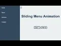 Sliding Menu Animation with HTML and CSS