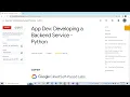 App Dev Developing a Backend Service - Python