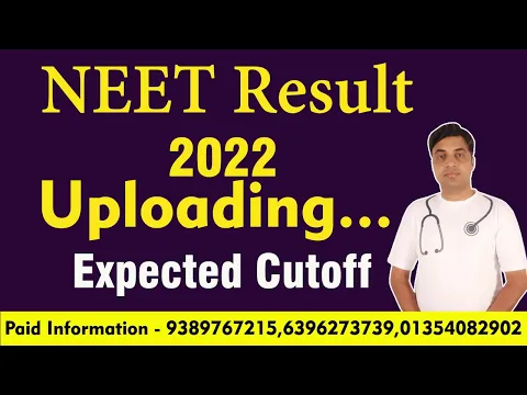 NEET Result 2022 Uploading Expected Cutoff Chandrahas Sir