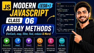 Modern JavaScript ES6 Class 06 Array Methods forEach map filter find reduce More