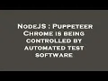 NodeJS Puppeteer Chrome is being controlled by automated test software