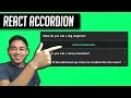 Build a React Accordion Component Dropdown from Scratch