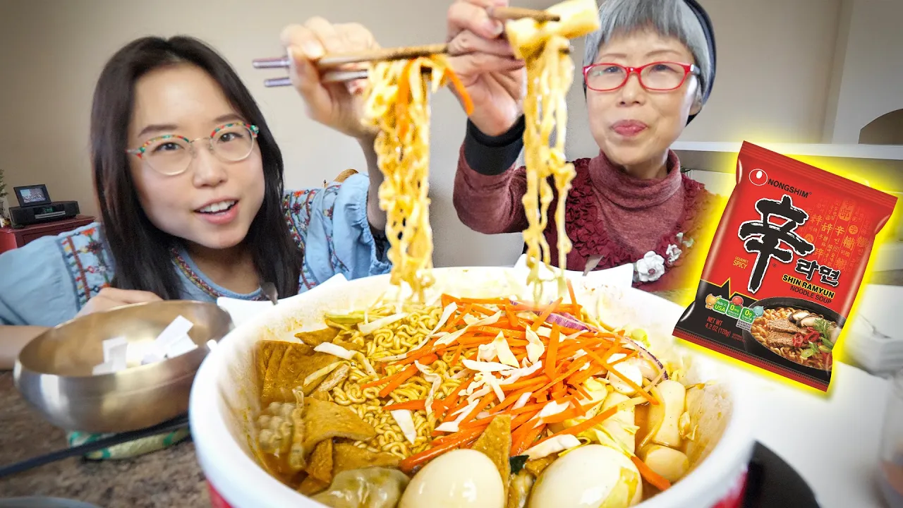 SPICY RAMEN MUKBANG with Mommy Oh