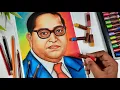 Dr BR Ambedkar drawing with oil pastel Oil pastel drawing Ambedkar drawing Sanju Arts