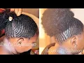 How to Style Braided Updo Cornrows - Tutorial for Beginners