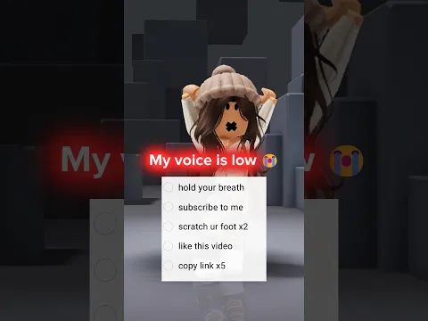 My voice is low 😭 #roblox #robloxshorts